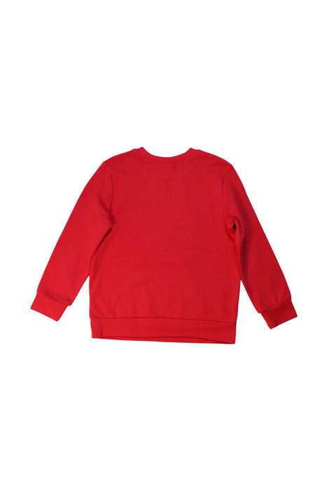 A Red Crewneck Sweatshirts from Momonittu in size 8Y for boy. (Back View)
