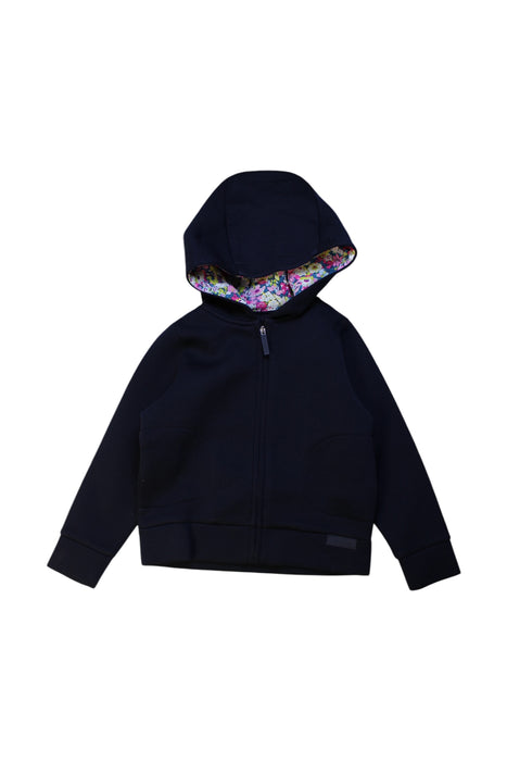 A Black Hooded Sweatshirts from Jacadi in size 6T for girl. (Front View)