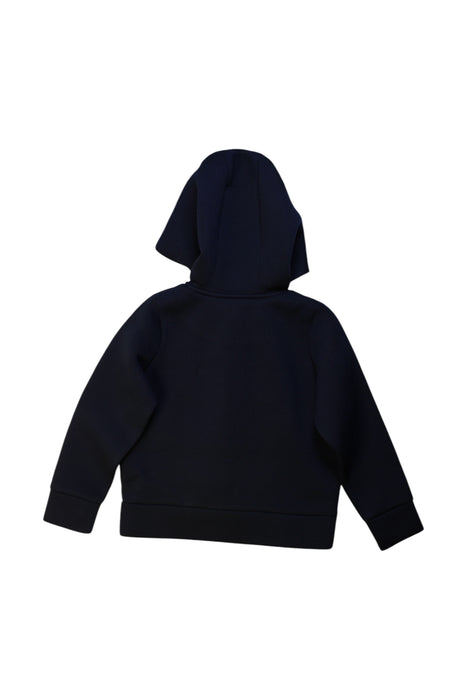 A Black Hooded Sweatshirts from Jacadi in size 6T for girl. (Back View)
