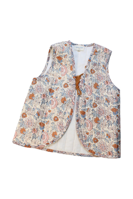 A Multicolour Outerwear Vests from Louise Misha in size 4T for girl. (Front View)