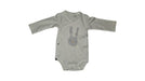A Grey Long Sleeve Bodysuits from Boboli in size 0-3M for neutral. (Front View)