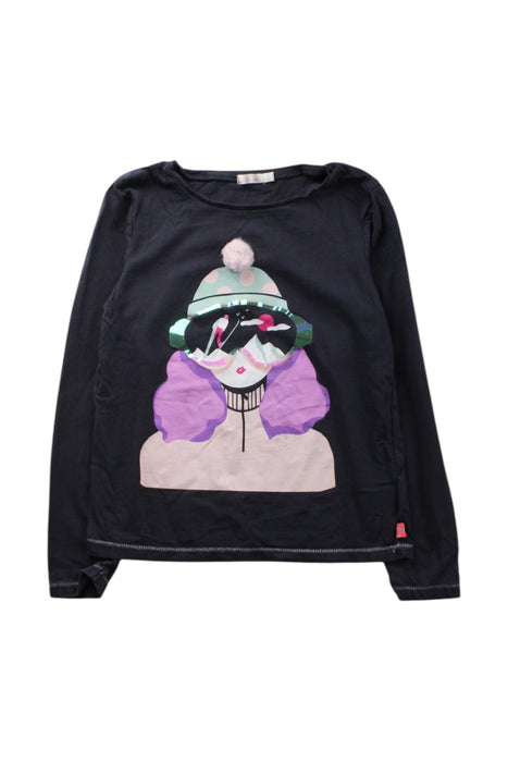A Black Long Sleeve Tops from Billieblush in size 8Y for girl. (Front View)