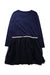 A Navy Long Sleeve Dresses from Billieblush in size 8Y for girl. (Back View)