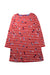 A Red Long Sleeve Dresses from Joules in size 7Y for girl. (Front View)