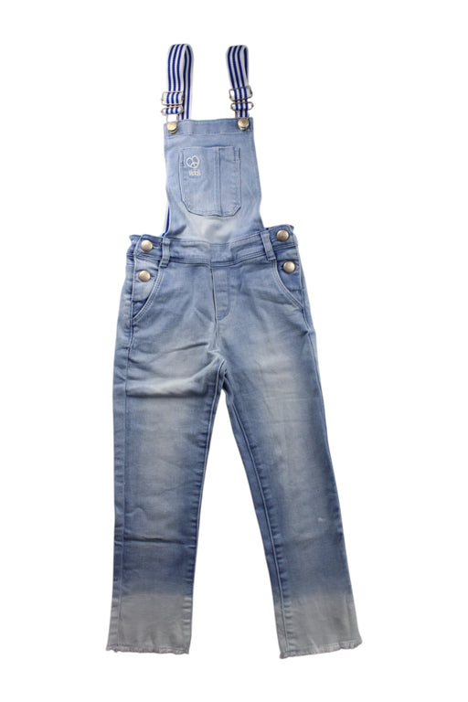A Blue Long Overalls from IKKS in size 8Y for girl. (Front View)