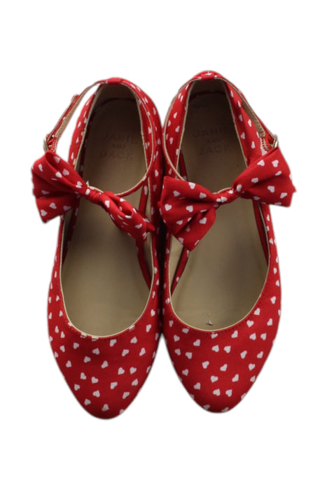 A Red Flats from Janie & Jack in size 6T for girl. (Back View)