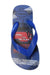 A Blue Flip Flops from Havaianas in size 4T for boy. (Front View)