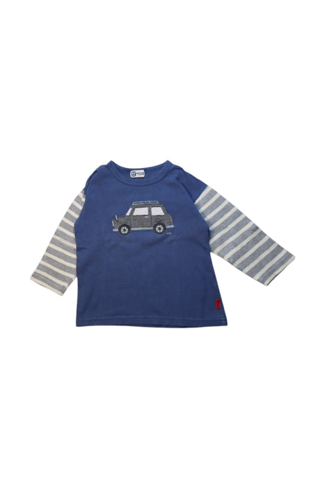 A Blue Long Sleeve T Shirts from Knitplanner in size 2T for boy. (Front View)