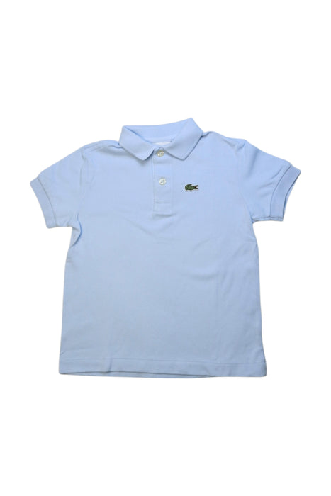A Blue Short Sleeve Polos from Lacoste in size 3T for boy. (Front View)