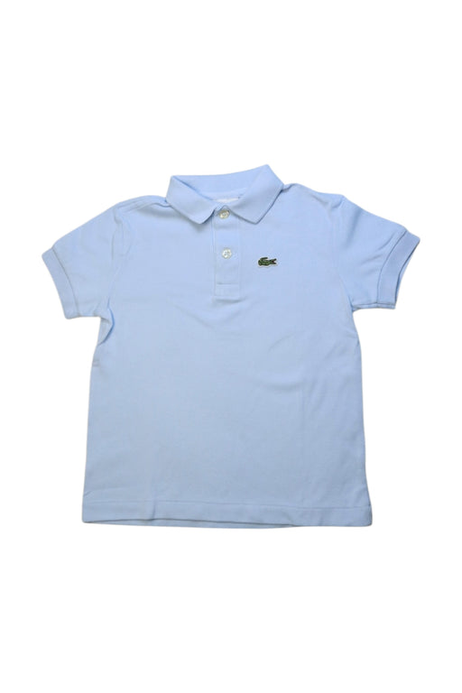 A Blue Short Sleeve Polos from Lacoste in size 3T for boy. (Front View)