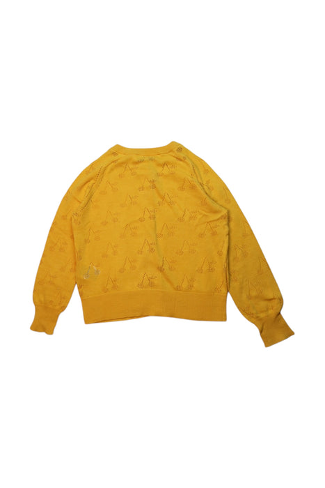 A Yellow Cardigans from Bonpoint in size 4T for girl. (Back View)