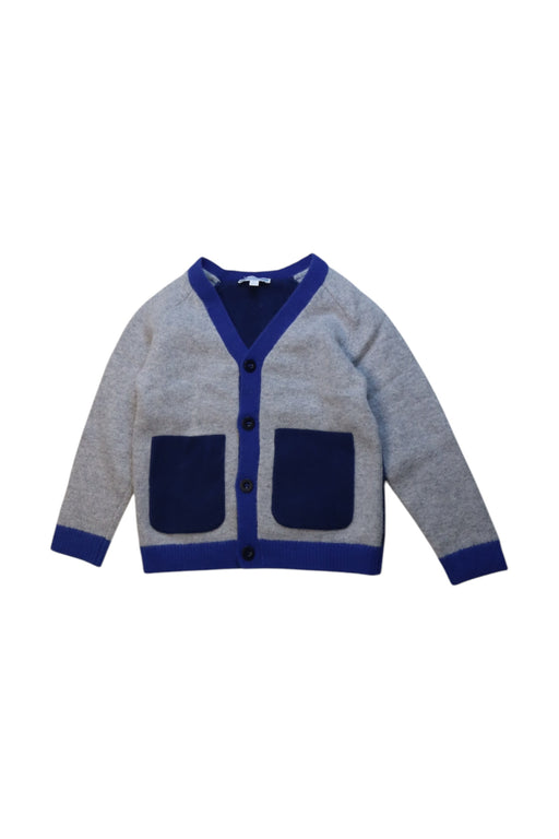 A Grey Cardigans from Jacadi in size 4T for boy. (Front View)