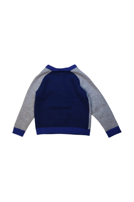 A Grey Cardigans from Jacadi in size 4T for boy. (Back View)