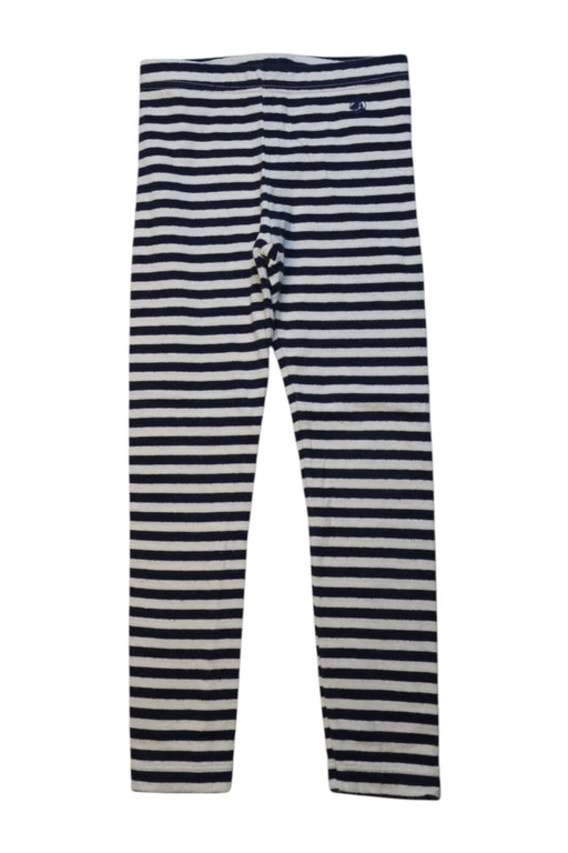 A White Leggings from Petit Bateau in size 4T for girl. (Front View)