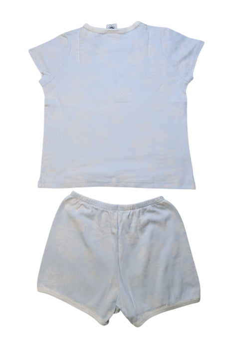 A Blue Shorts Sets from Petit Bateau in size 4T for girl. (Back View)