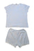 A Blue Shorts Sets from Petit Bateau in size 4T for girl. (Back View)