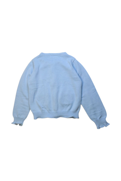 A Blue Cardigans from Momonittu in size 4T for girl. (Back View)