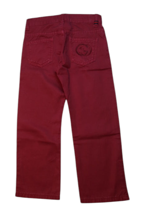 A Burgundy Casual Pants from Gucci in size 3T for boy. (Back View)
