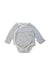 A White Long Sleeve Bodysuits from Mori in size 3-6M for neutral. (Front View)