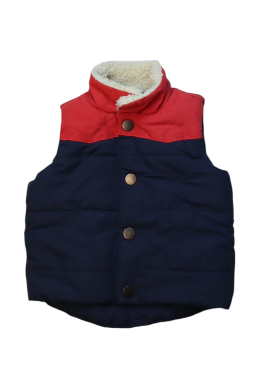 A Navy Outerwear Vests from Seed in size 6-12M for boy. (Front View)