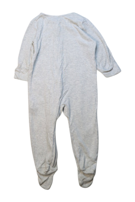 A Grey Onesies from Mori in size 3-6M for neutral. (Back View)