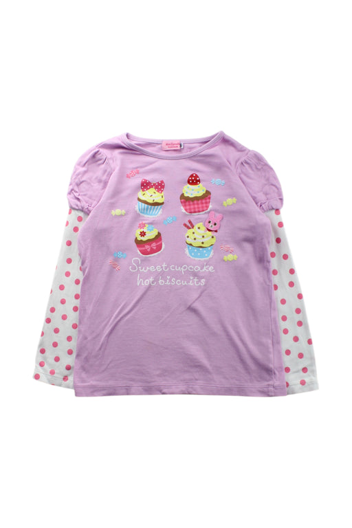 A Multicolour Long Sleeve Tops from Miki House in size 5T for girl. (Front View)