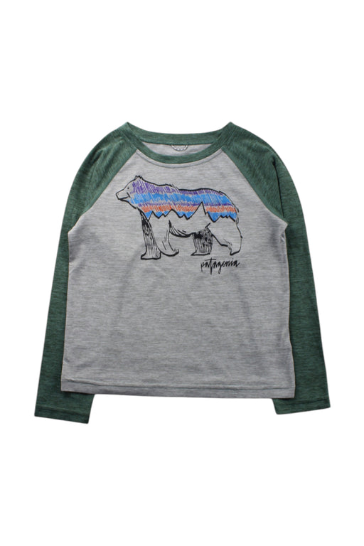 A Grey Long Sleeve T Shirts from Patagonia in size 5T for neutral. (Front View)
