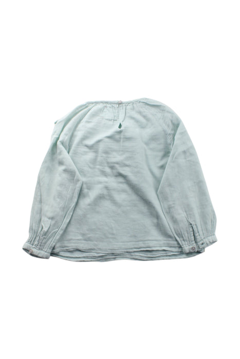 A Green Long Sleeve Tops from Bonheur du Jour in size 4T for girl. (Back View)