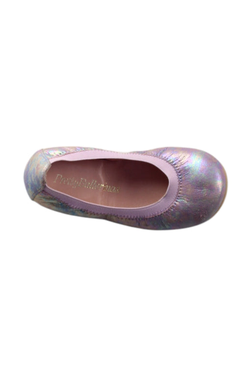 A Metallic Flats from Pretty Ballerinas in size 4T for girl. (Front View)