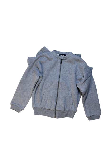 A Grey Zippered Sweatshirts from Diesel in size 4T for girl. (Front View)