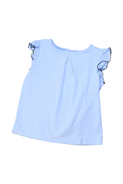 A Blue Sleeveless Tops from Jacadi in size 6T for girl. (Front View)