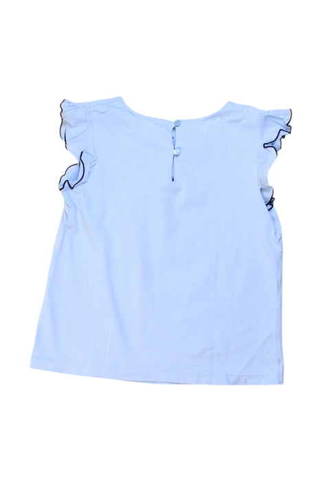 A Blue Sleeveless Tops from Jacadi in size 6T for girl. (Back View)