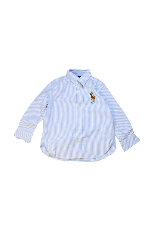 A Blue Long Sleeve Shirts from Ralph Lauren in size 3T for girl. (Front View)