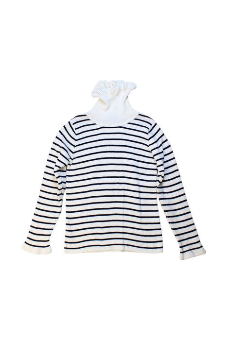 A White Long Sleeve Tops from Jacadi in size 6T for girl. (Front View)
