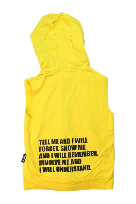 A Yellow Outerwear Vests from Nununu in size 4T for boy. (Back View)