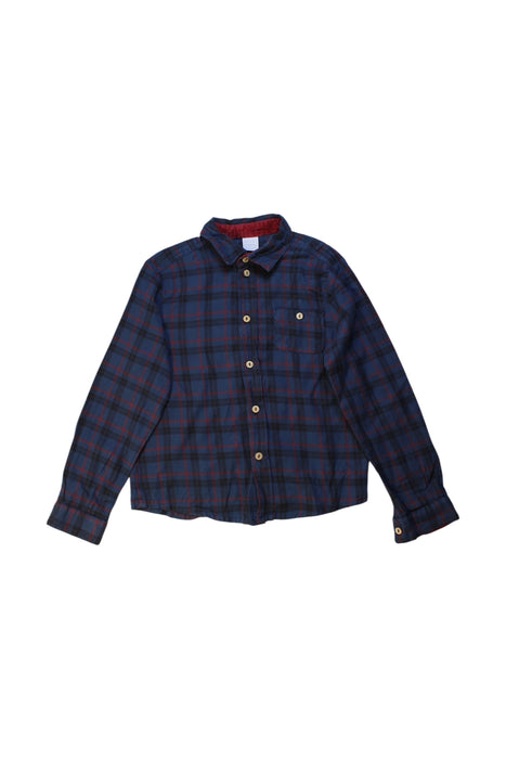 A Navy Long Sleeve Shirts from Pepa London in size 5T for boy. (Front View)