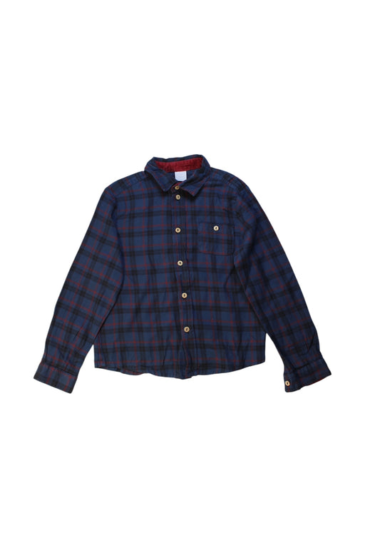 A Navy Long Sleeve Shirts from Pepa London in size 5T for boy. (Front View)