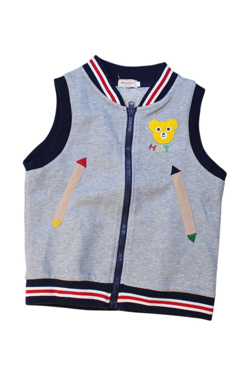 A Multicolour Outerwear Vests from Miki House in size 6T for boy. (Front View)
