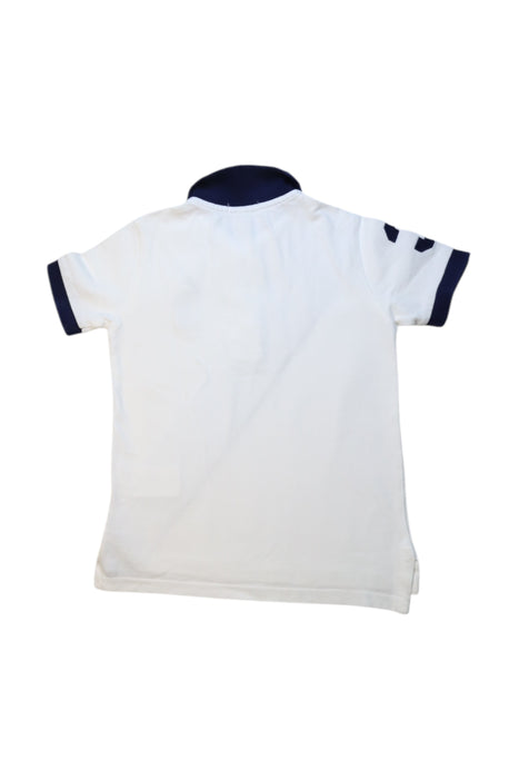A White Short Sleeve Polos from Polo Ralph Lauren in size 4T for boy. (Back View)