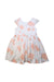 A Peach Sleeveless Dresses from Petit Bateau in size 6T for girl. (Front View)