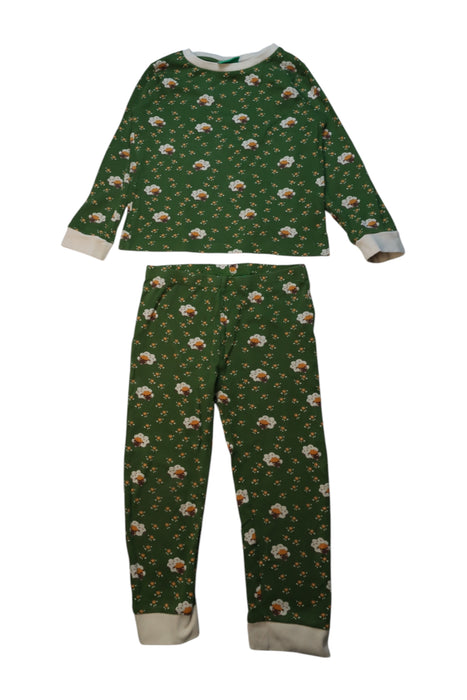 A Green Pyjama Sets from Little Green Radicals in size 5T for girl. (Front View)