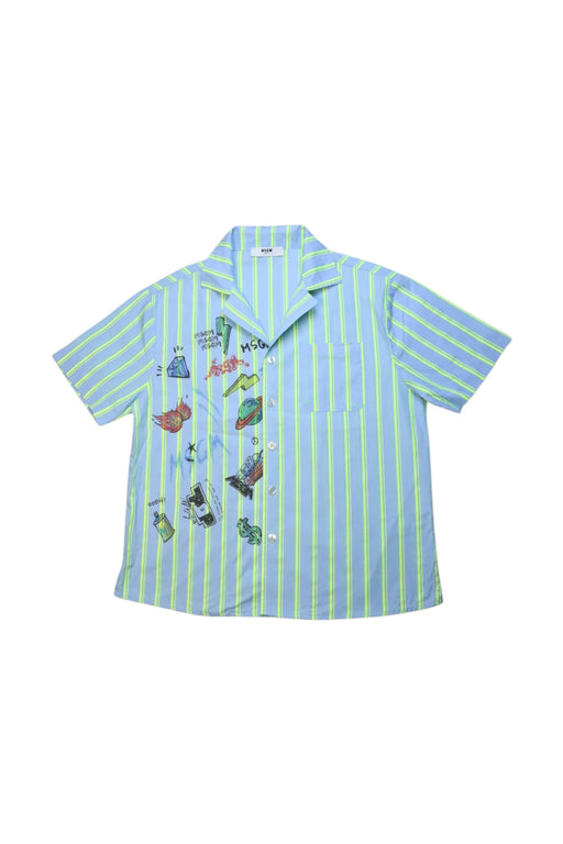 A Blue Short Sleeve Shirts from MSGM in size 8Y for boy. (Front View)