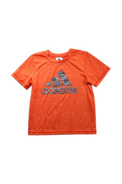 A Orange Short Sleeve T Shirts from Adidas in size 5T for neutral. (Front View)