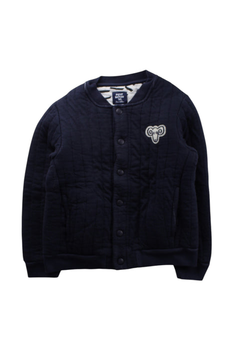 A Navy Buttoned Sweatshirts from Petit Bateau in size 8Y for neutral. (Front View)