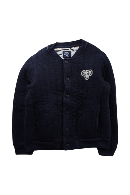 A Navy Buttoned Sweatshirts from Petit Bateau in size 8Y for neutral. (Front View)