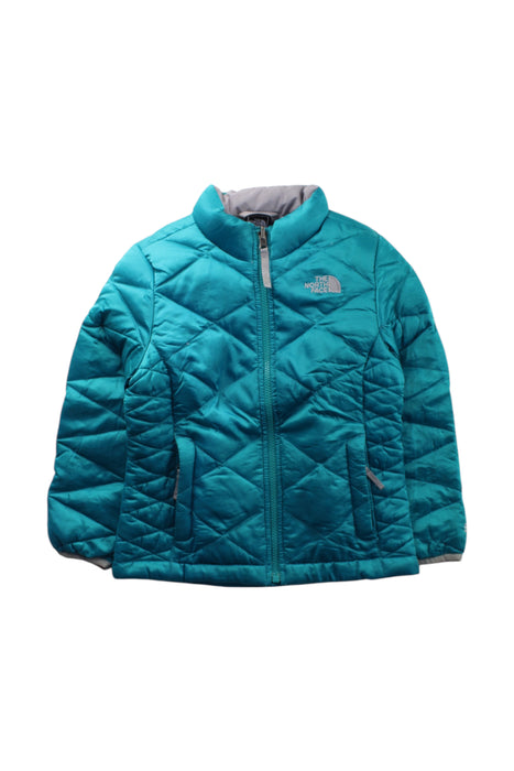 A Teal Puffer/Quilted Coats & Outerwear from The North Face in size 6T for neutral. (Front View)