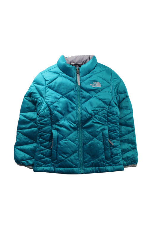 A Teal Puffer/Quilted Coats & Outerwear from The North Face in size 6T for neutral. (Front View)