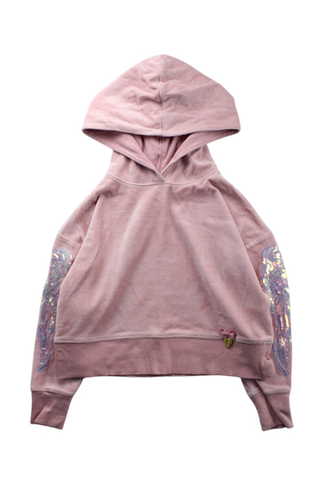 A Pink Hooded Sweatshirts from Angel's Face in size 6T for girl. (Front View)