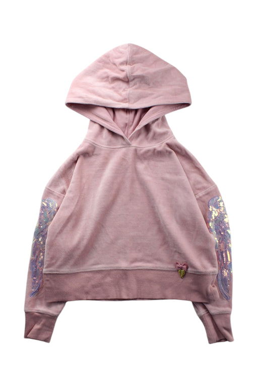 A Pink Hooded Sweatshirts from Angel's Face in size 6T for girl. (Front View)