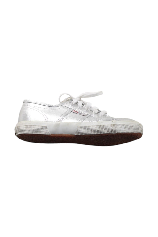 A Silver Sneakers from Superga in size 6T for neutral. (Front View)